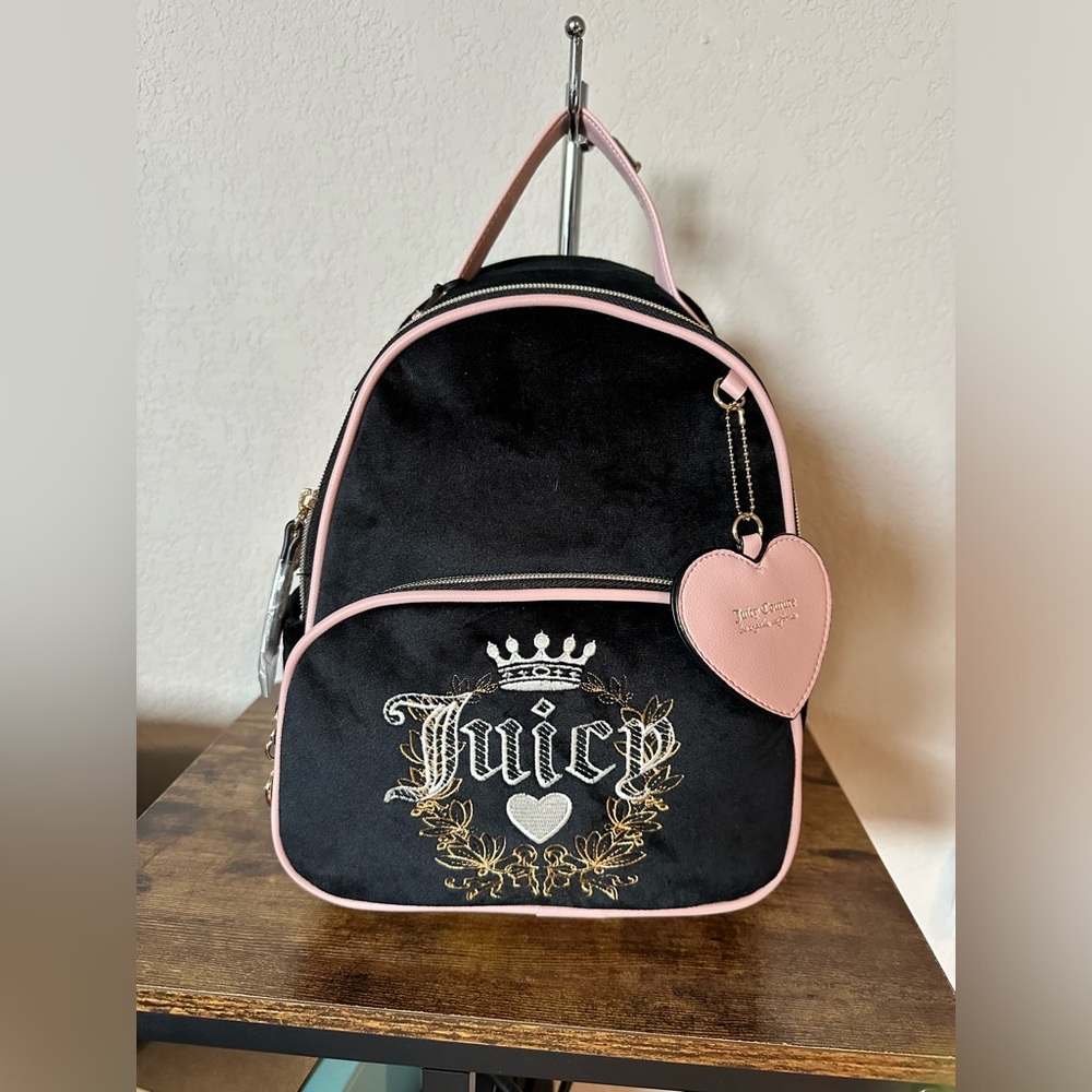 Juicy Couture Velour Liquorice Backpack